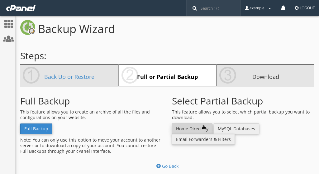 How to back up your web server with cPanel