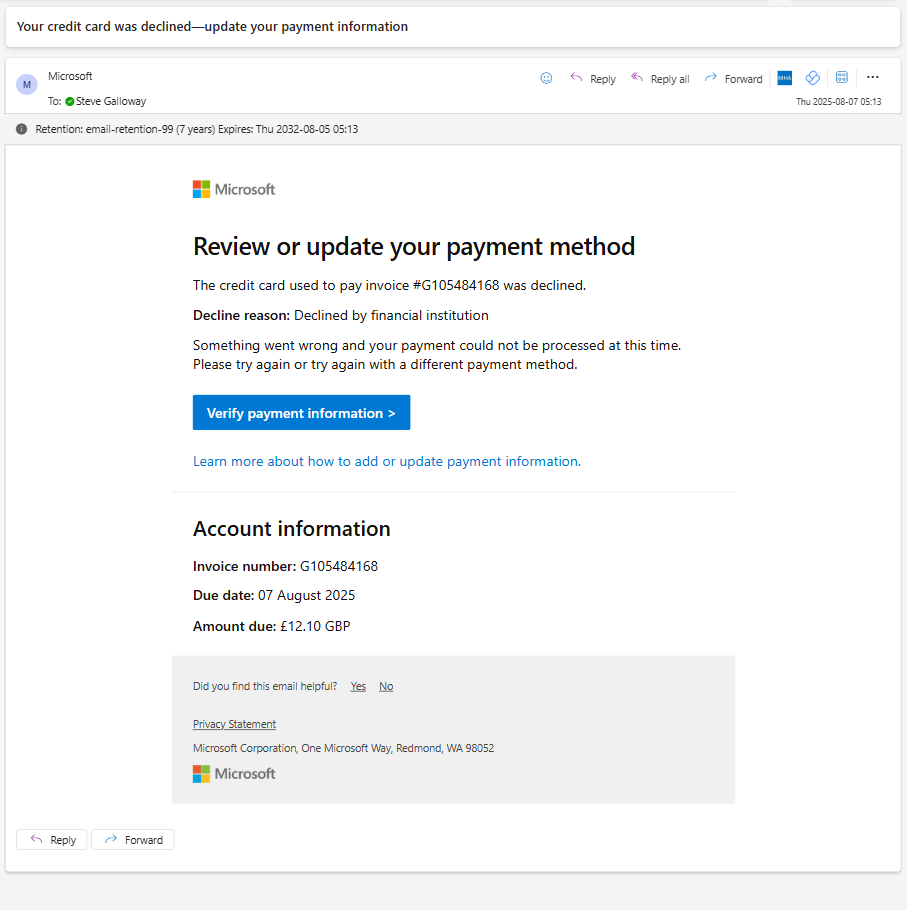 phishing attack example