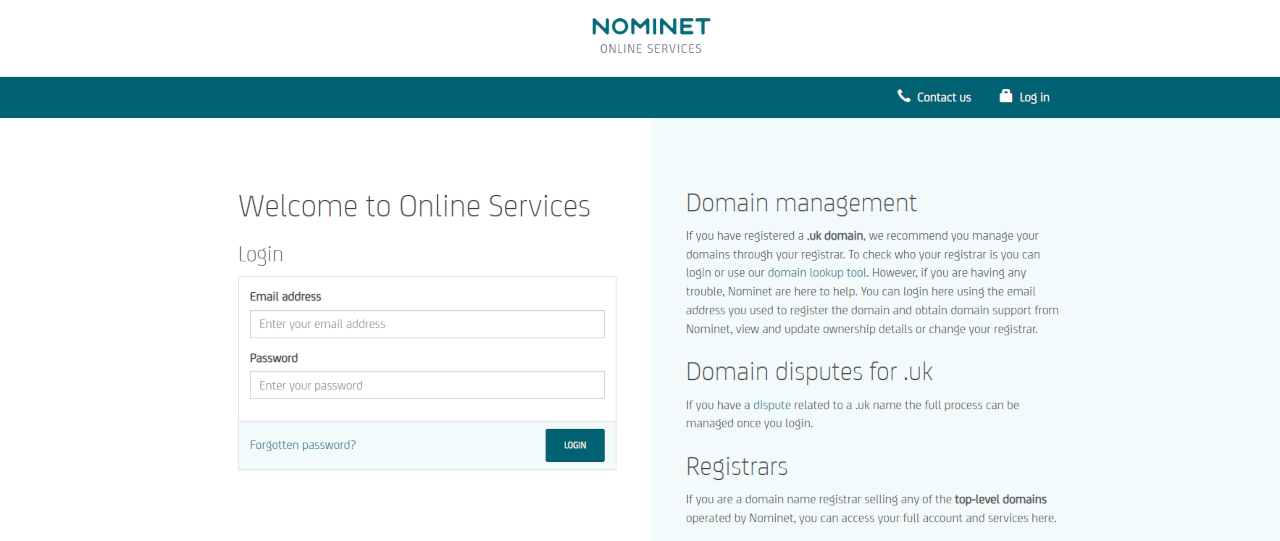 nominet online services
